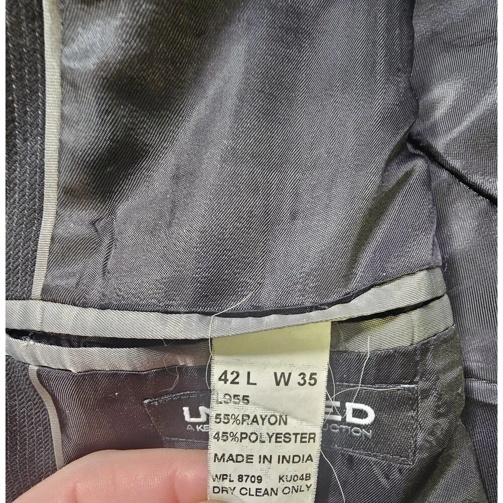 Kenneth Cole Reaction Unlisted Mens‎  Suit Jacket Blazer 42 L 35 W Black